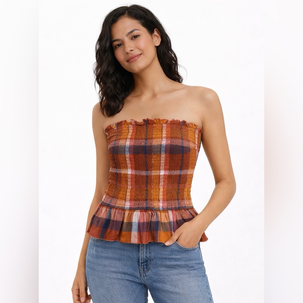 🧡NWT! Plaid Crop Top